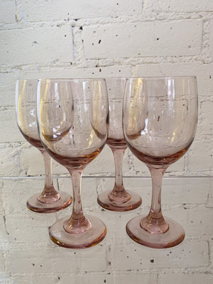 Vintage Purple Wine Glasses