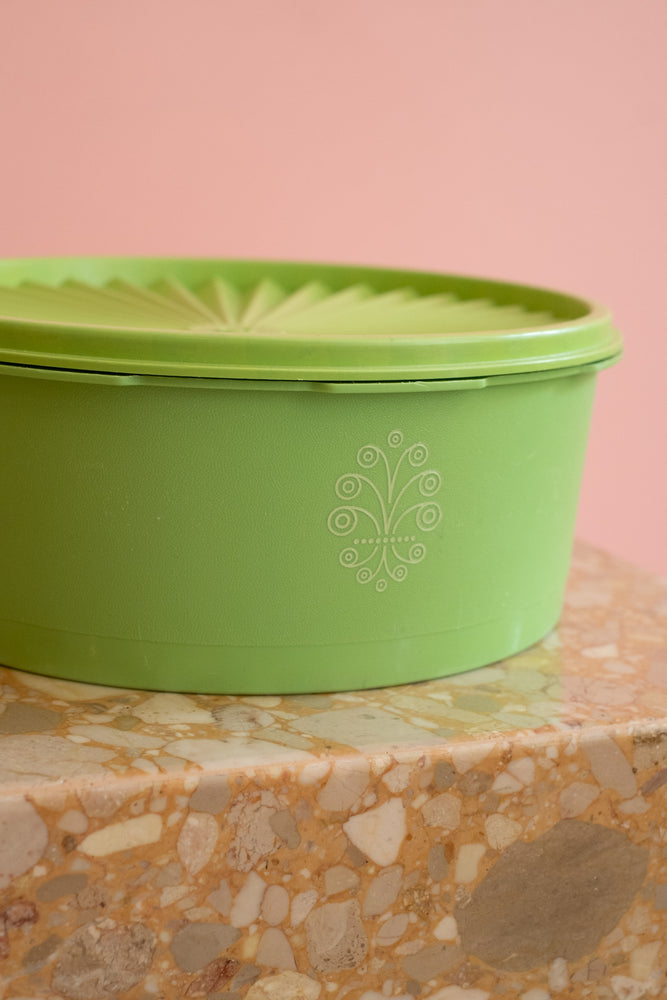 Vintage Tupperware Sevalier Canister in Apple Green