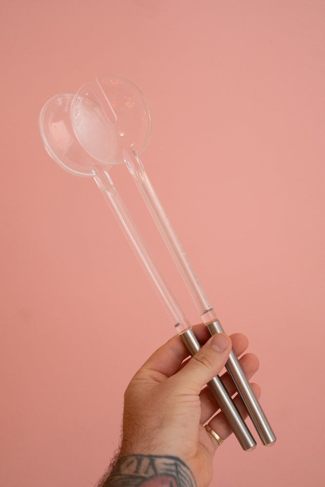 Vintage 80’s Lucite Salad Servers