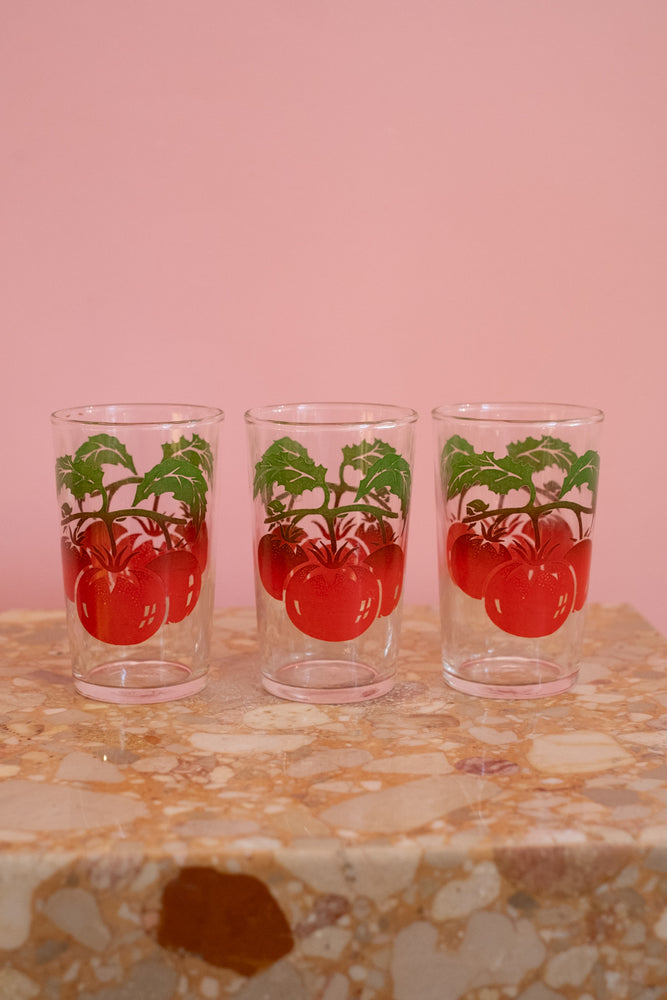 Vintage Tomato Glasses