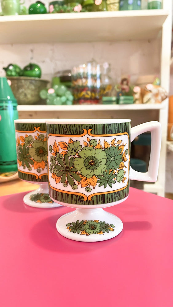 Vintage Floral Coffee Mugs