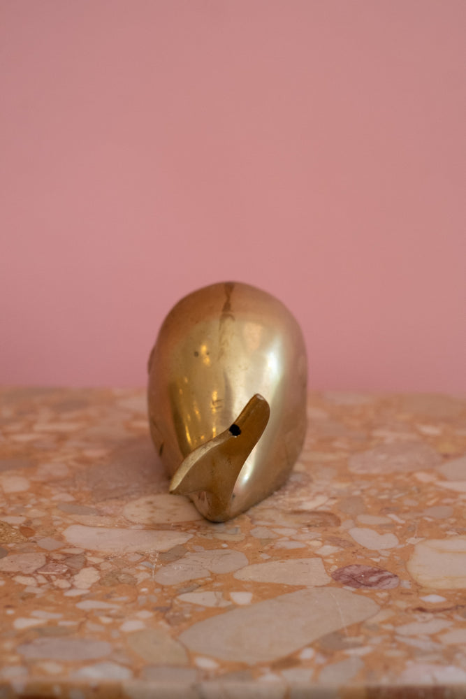 Vintage Brass Whale Ashtray