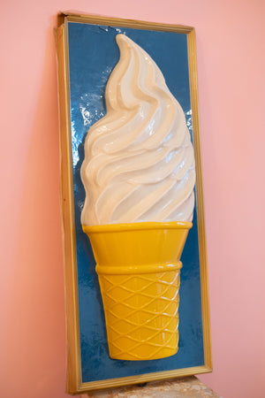 Vintage Soft Serve Backlit  Blow Molded Sign