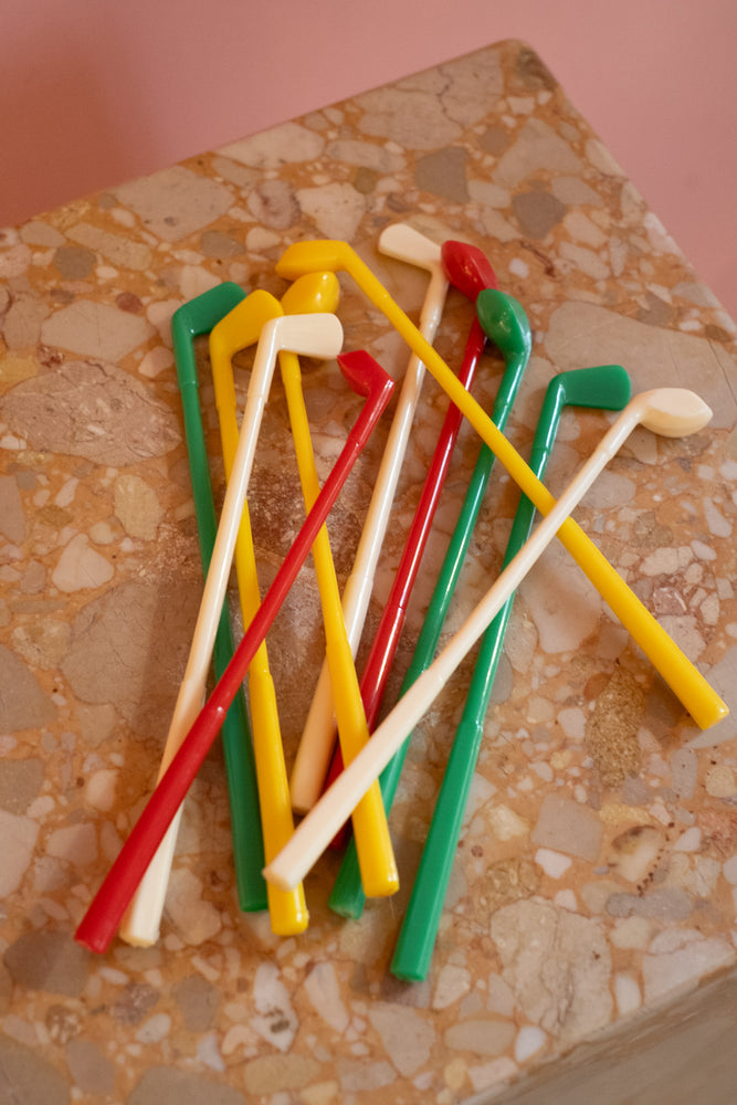 Vintage Golf Club Drink Stirrers