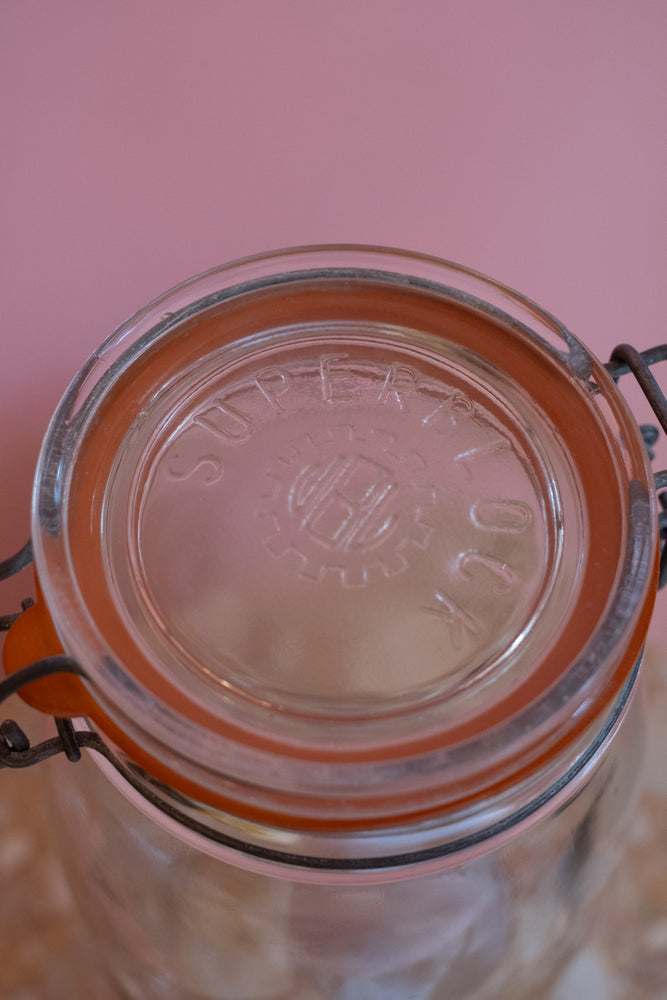 Vintage Super Lock Glass Spaghetti Jar