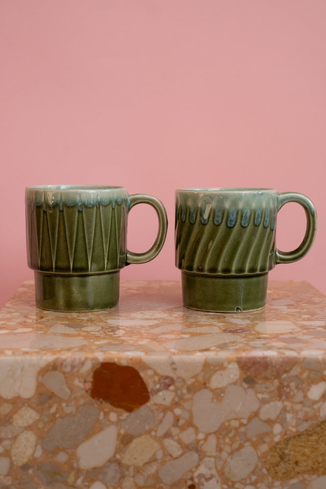 Vintage Japan Ceramic Nesting Mugs