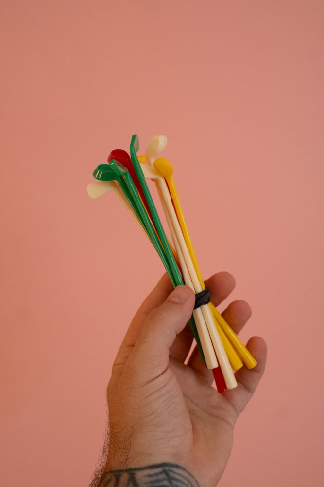 Vintage Golf Club Drink Stirrers