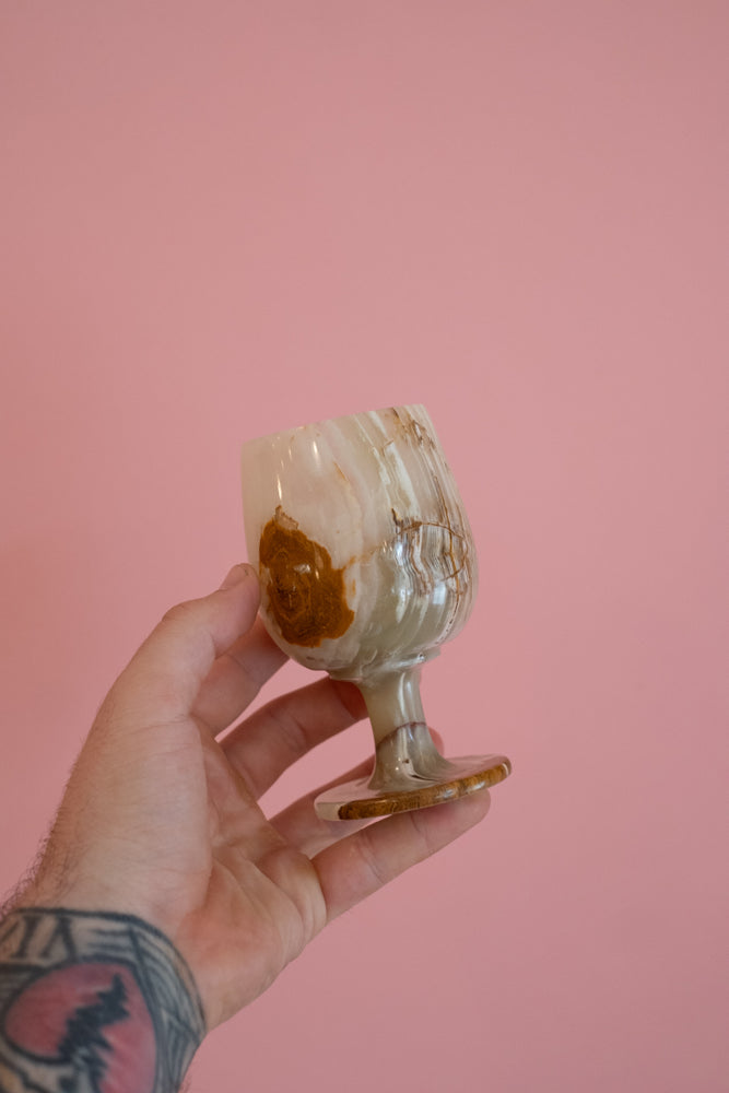 Vintage 60’s Alabaster Wine Glasses/Goblets