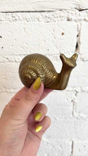 Vintage Brass Snail