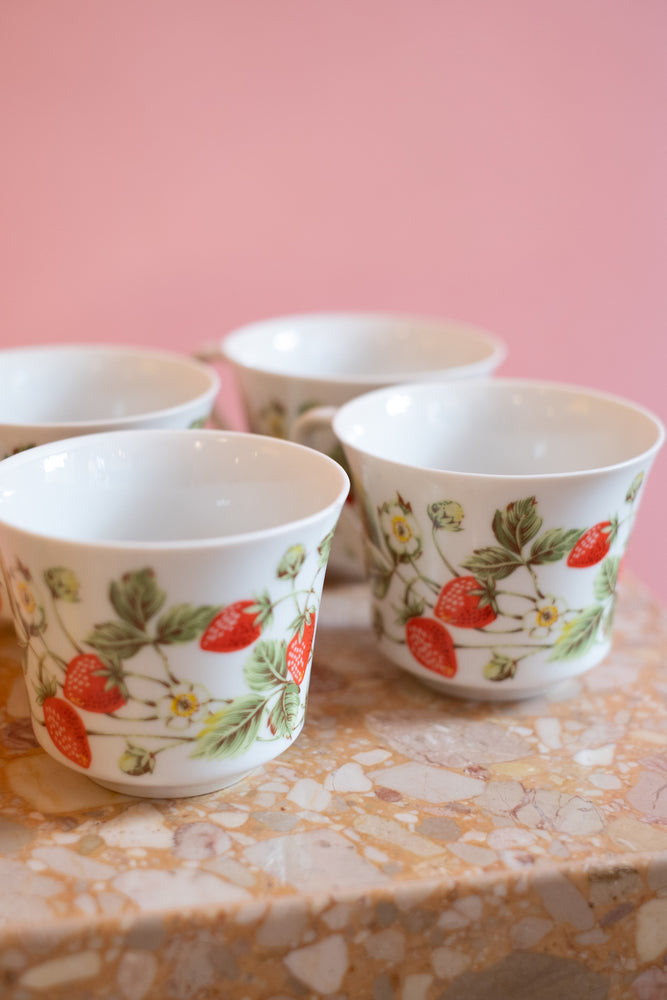 Vintage 70’s Strawberry Cup and Saucer