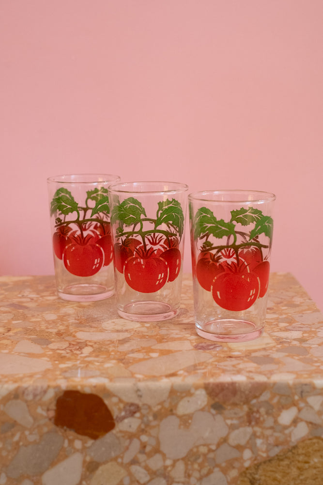 Vintage Tomato Glasses