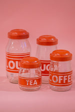 Vintage 70's Glass Storage Jars