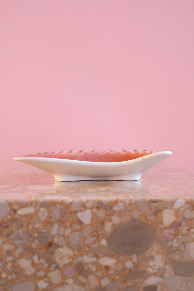 Vintage 70’s Japan Ceramic Boomerang Ashtray