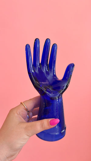 Cobalt Depression Glass Hand
