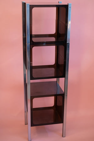 70’s Vintage Space Age Smoked Plastic Shelf