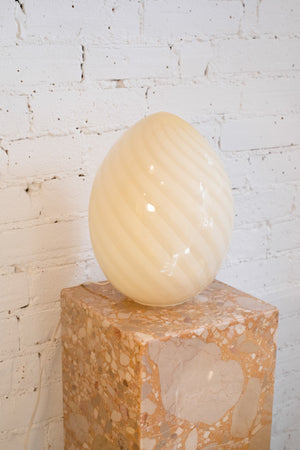 Vintage Italian Murano Egg Lamp