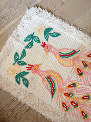 Vintage 1950's Chenille Bath Rug