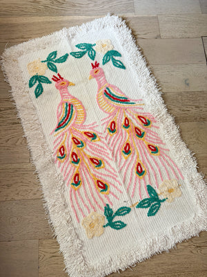 Vintage 1950's Chenille Bath Rug