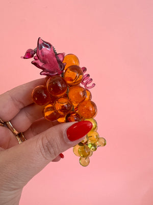 Vintage Mini Mid Century Grapes, Made in Italy