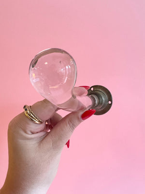 Vintage Glass Coat Hook