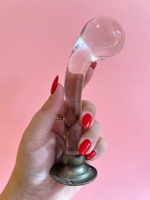 Vintage Glass Coat Hook