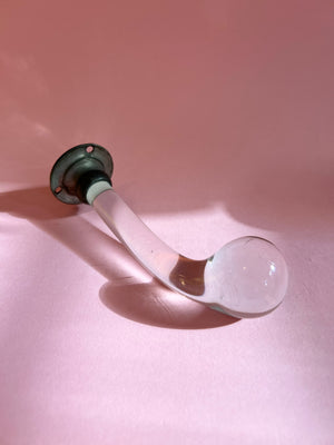 Vintage Glass Coat Hook
