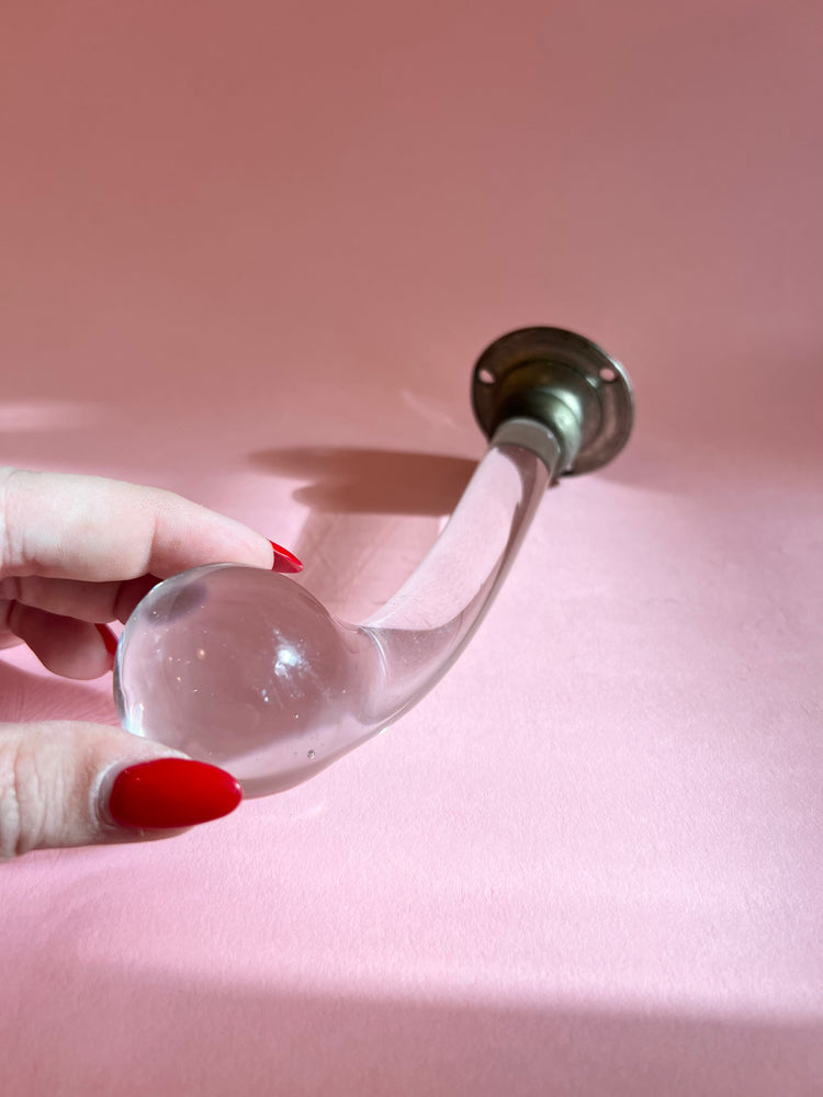 Vintage Glass Coat Hook