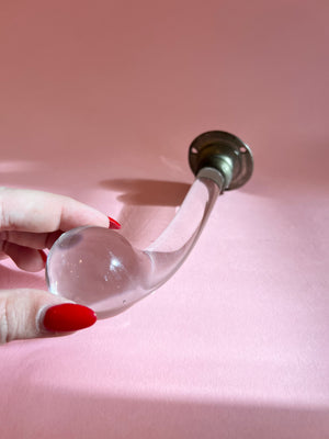 Vintage Glass Coat Hook