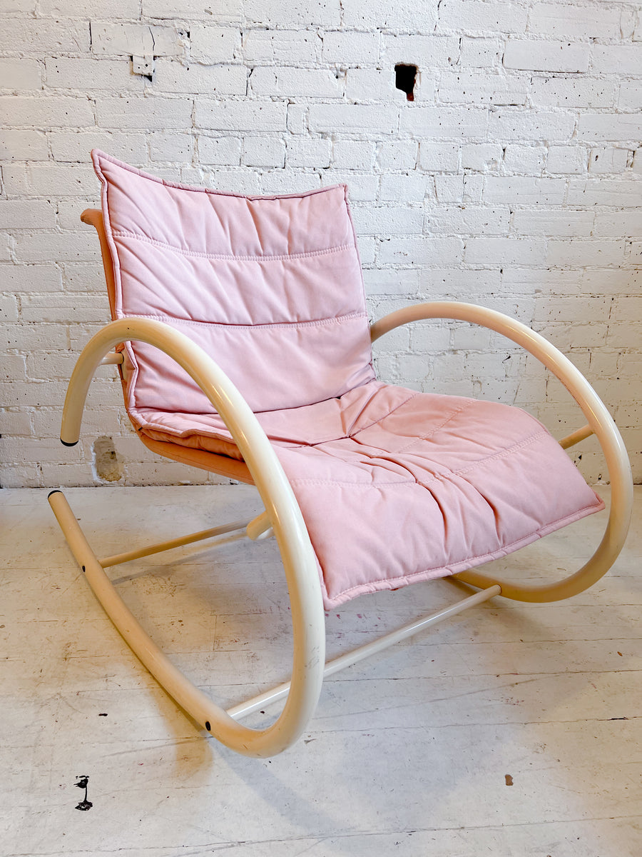 Vintage 80's Amisco Ellipse Pink Tubular Rocking Chair – The Apartment TO