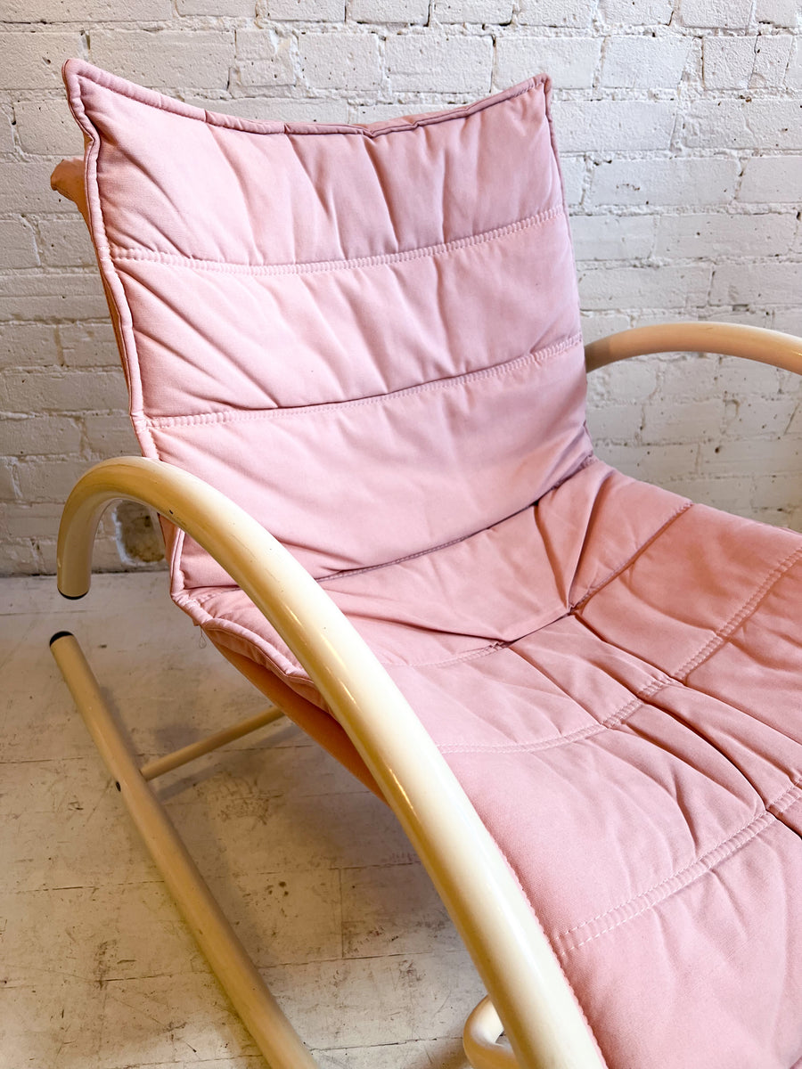 Vintage 80's Amisco Ellipse Pink Tubular Rocking Chair – The Apartment TO
