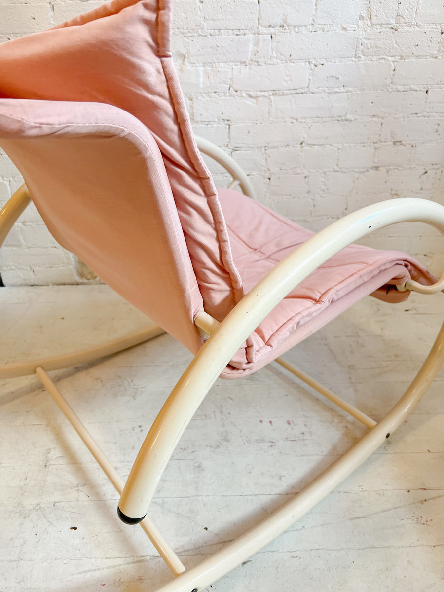 Vintage 80's Amisco Ellipse Pink Tubular Rocking Chair – The Apartment TO