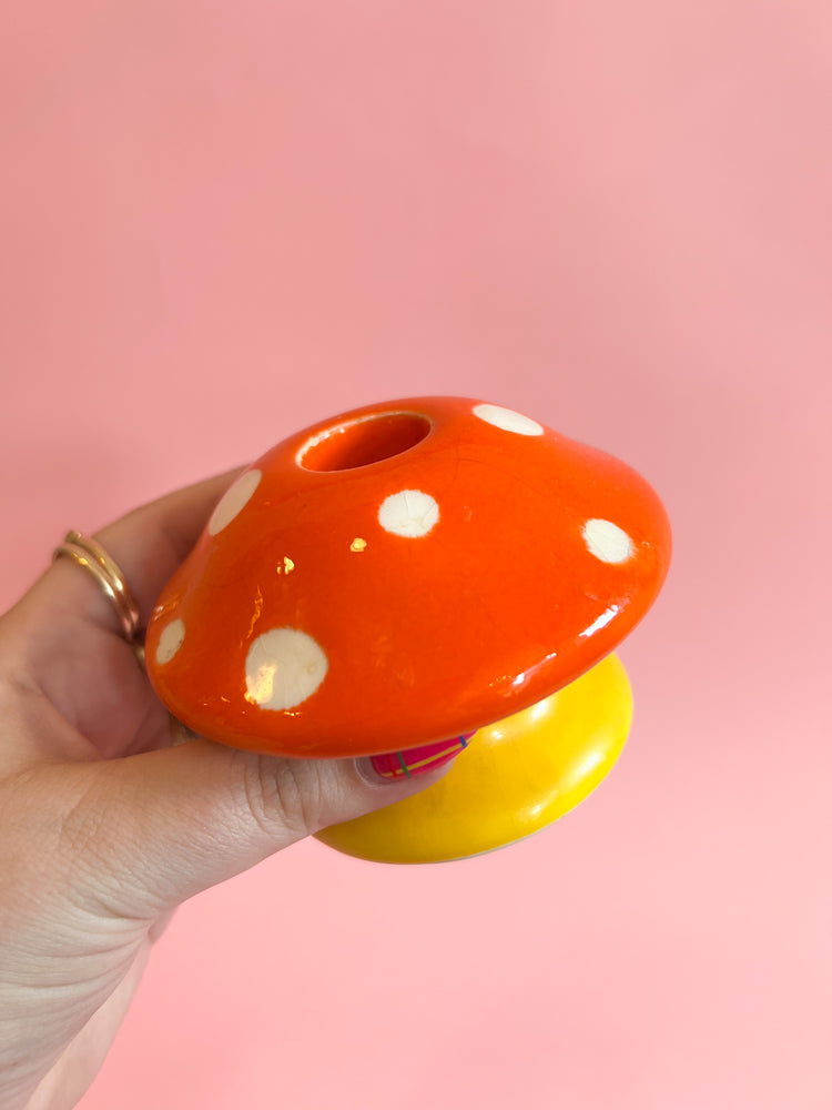 Vintage Mushroom Candle Holder