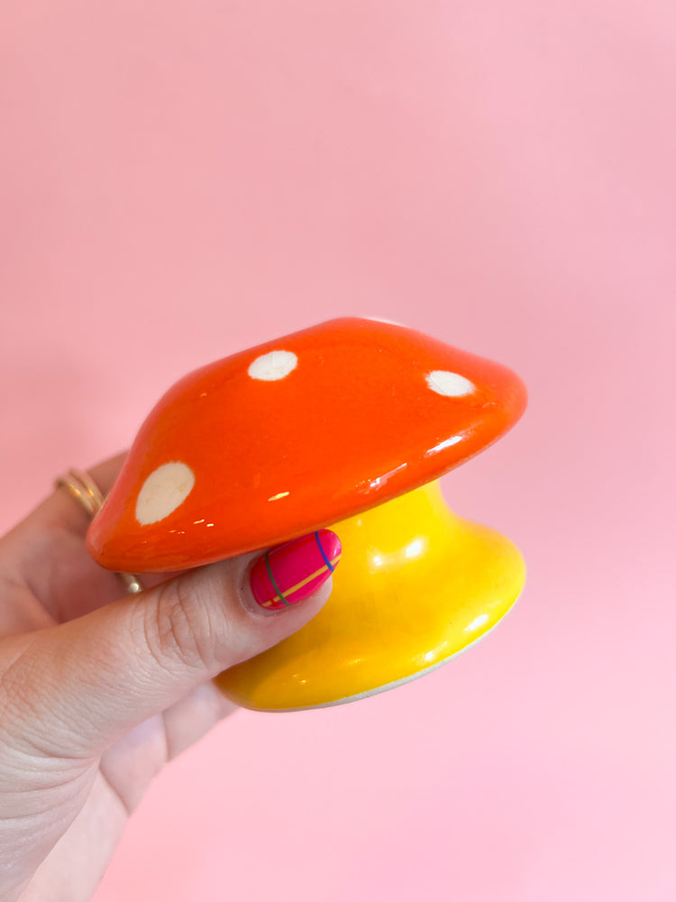 Vintage Mushroom Candle Holder