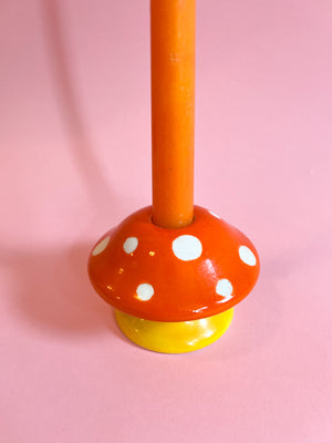 Vintage Mushroom Candle Holder