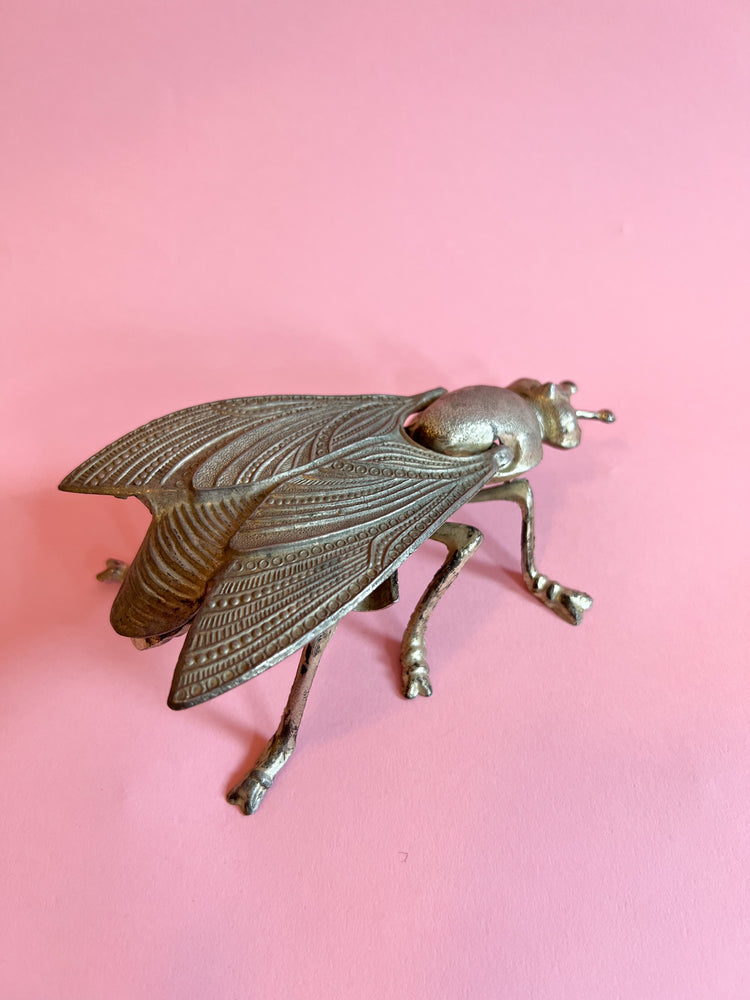 Vintage XL Brass Fly Ashtray