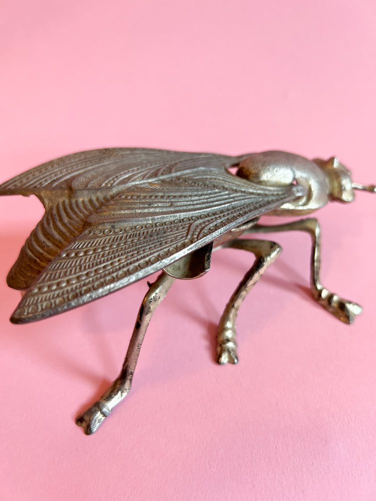 Vintage XL Brass Fly Ashtray