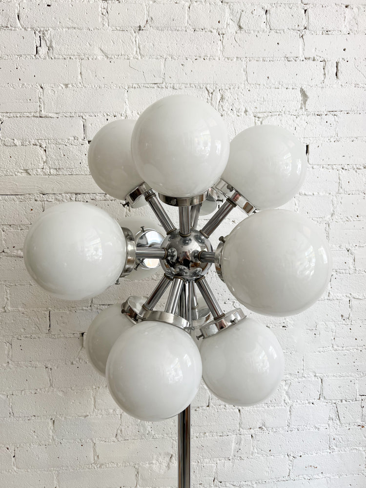 Vintage Chrome Sputnik 12-Globe Floor Lamp