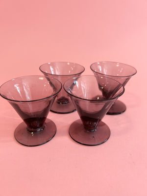 Vintage Plum Shot Glass Set