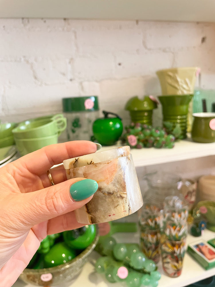 Vintage Onyx Stash Jar