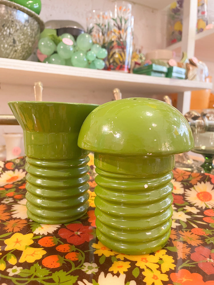 Vintage Oversized Ceramic Nut & Bolt Salt and Pepper Shakers