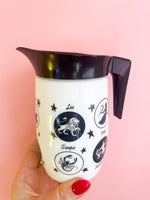 Vintage 70's Milk Glass Zodiac Creamer