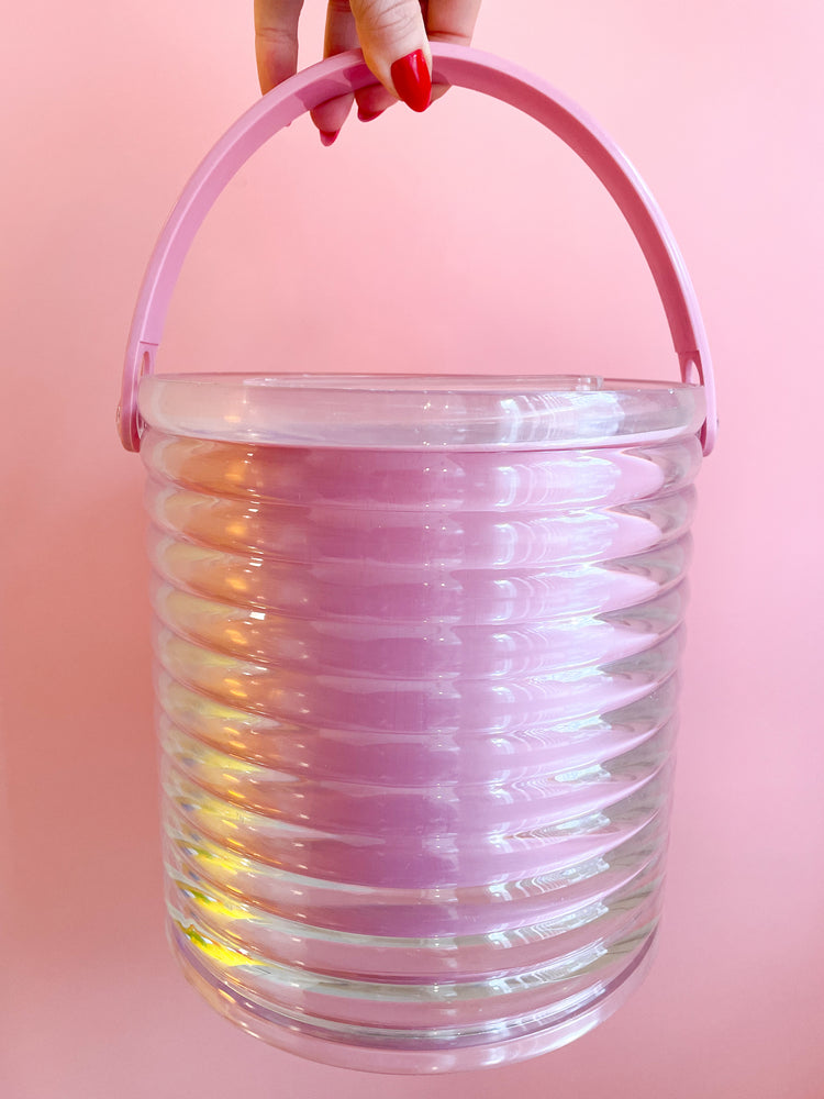 Vintage 80's Ribbed Ice Bucket