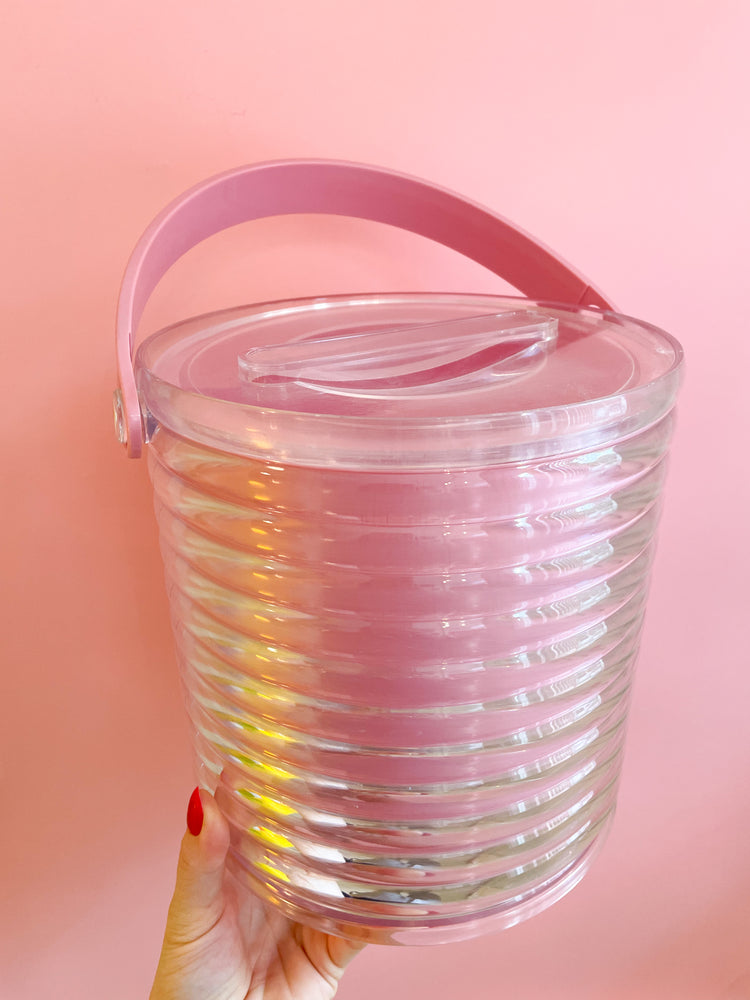 Vintage 80's Ribbed Ice Bucket