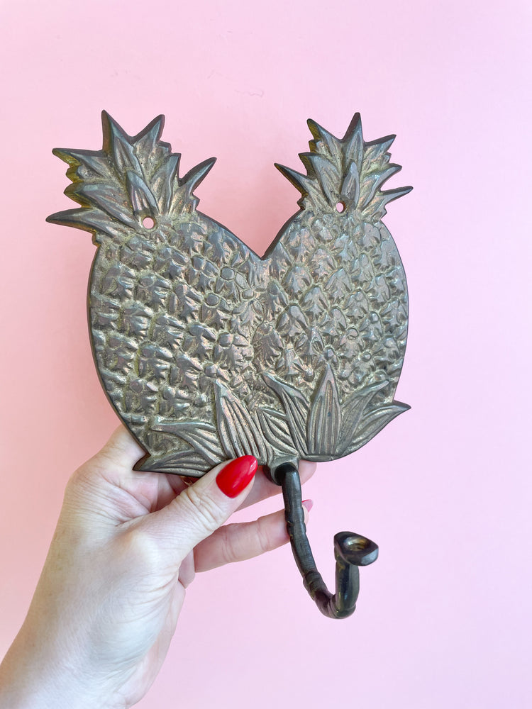 Vintage Brass Pineapple Hook