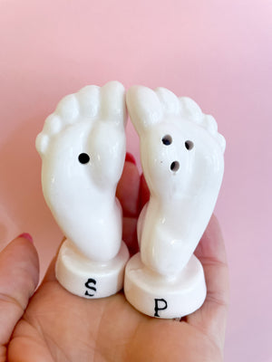 Vintage Ceramic Feet Salt & Pepper