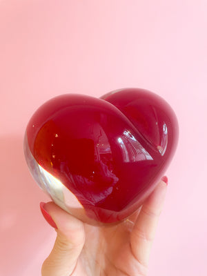 Vintage XL Heart Paperweight