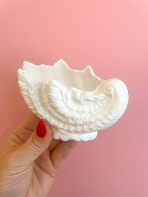 Vintage Ceramic Seashell Planter