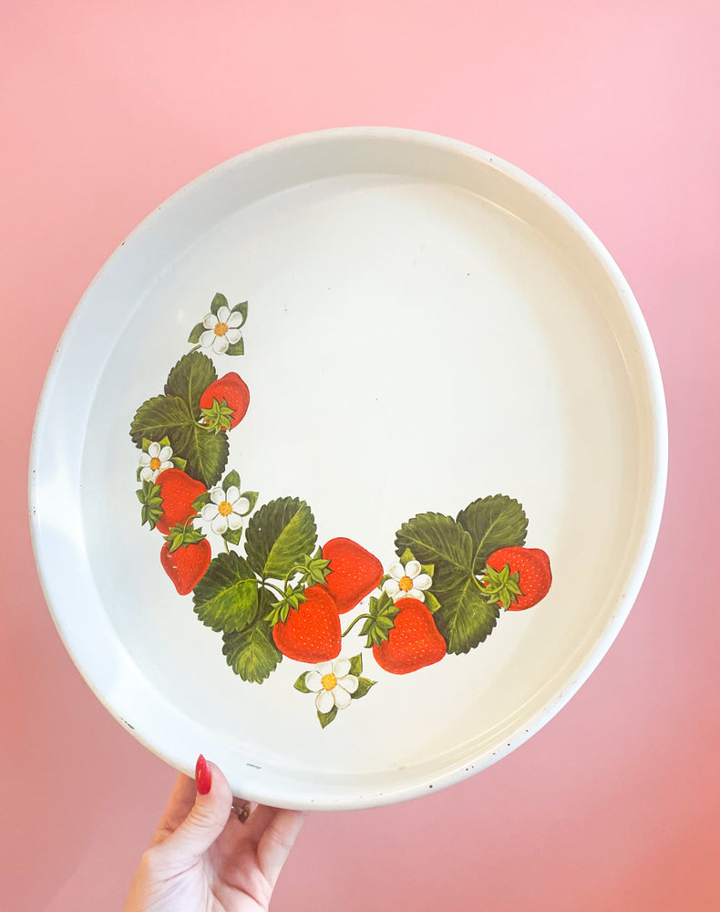 Vintage Strawberry Serving Tray