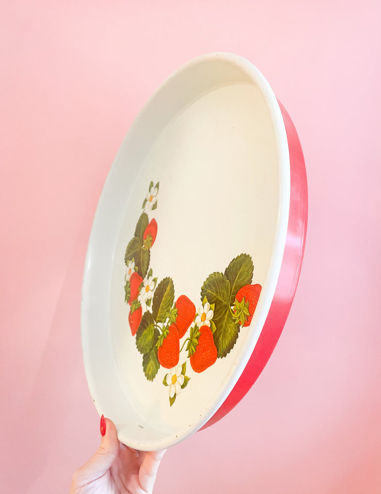 Vintage Strawberry Serving Tray