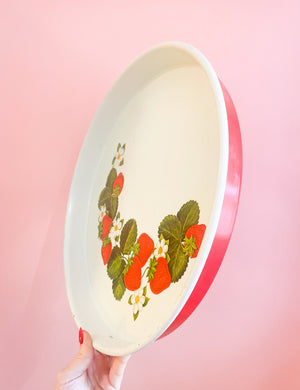 Vintage Strawberry Serving Tray
